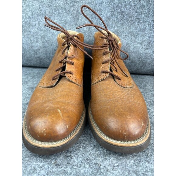 Twisted X Brown Ankle Boots Men's 10M Embossed Leather Sophisticated Cowboys - Picture 1 of 9
